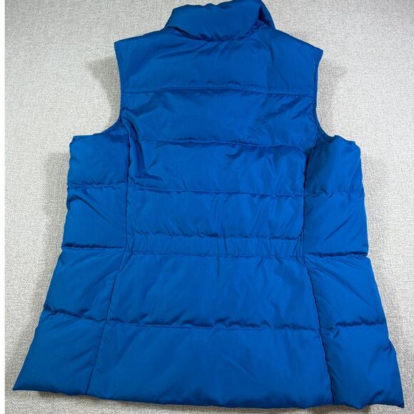 Lands’ End Women’s L Blue 80% Down Fill Lightweight Puffer Vest Zip Front Warm - Picture 2 of 7